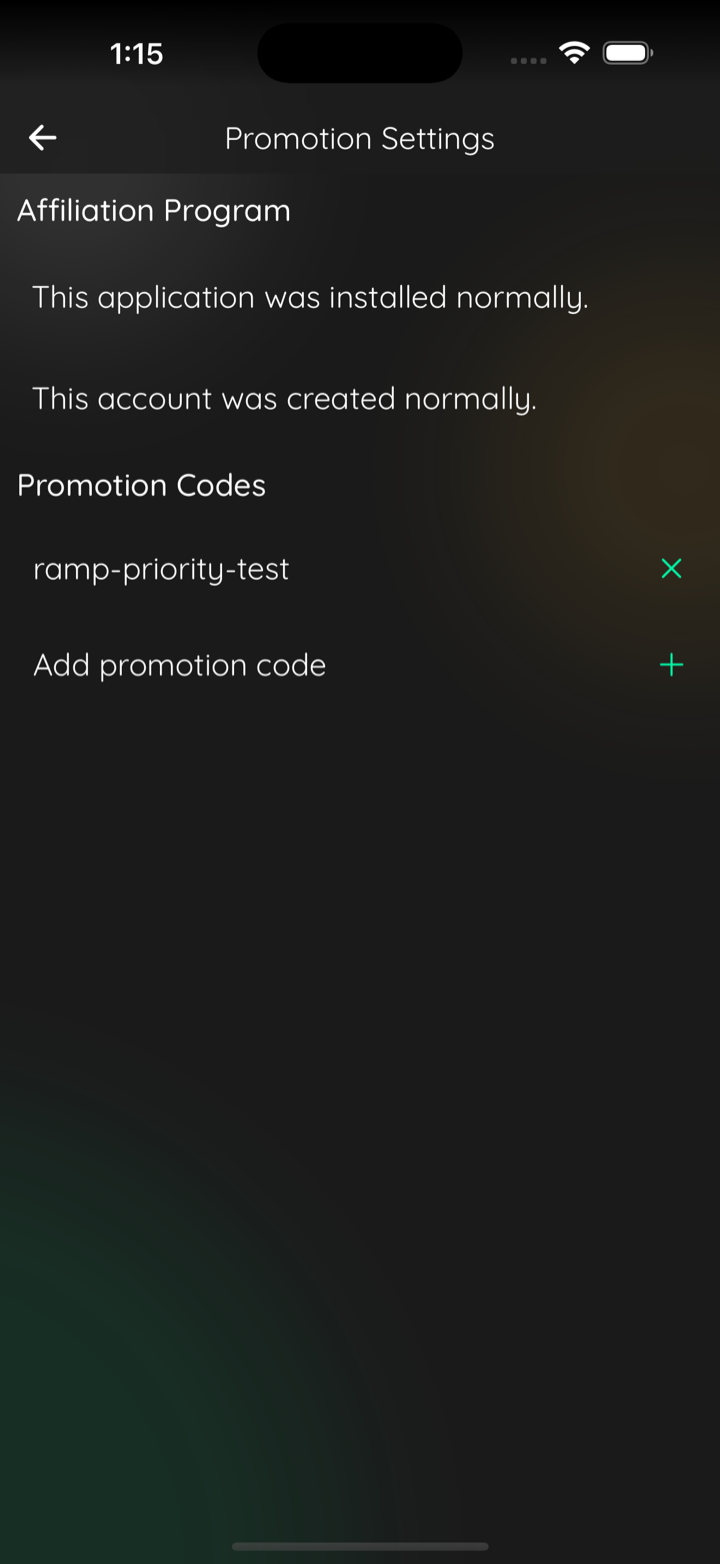 promo code activated