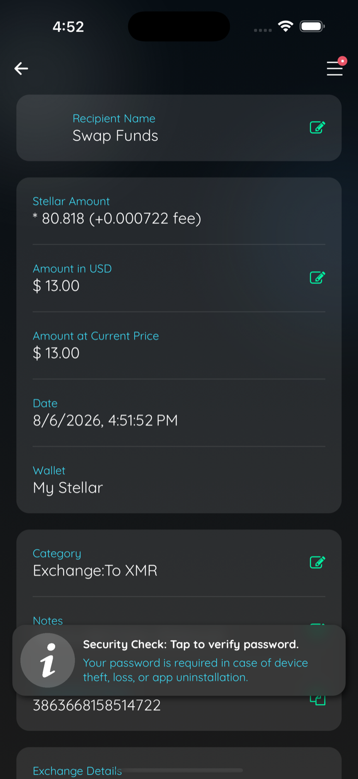 xlm tx with memo