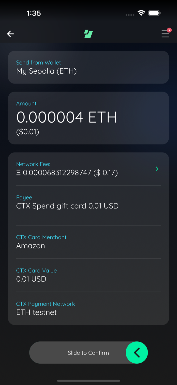 ctx payment locked