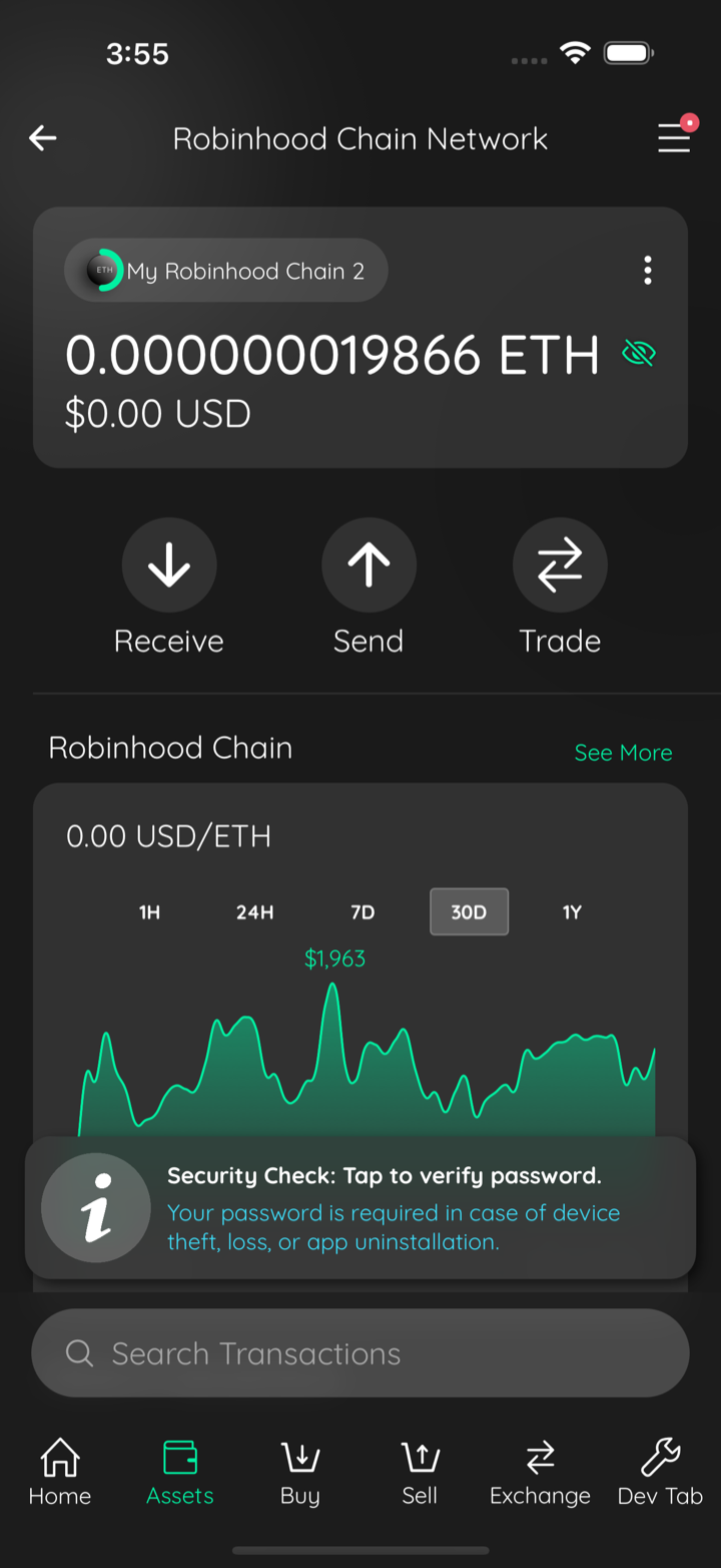 live balance from chain