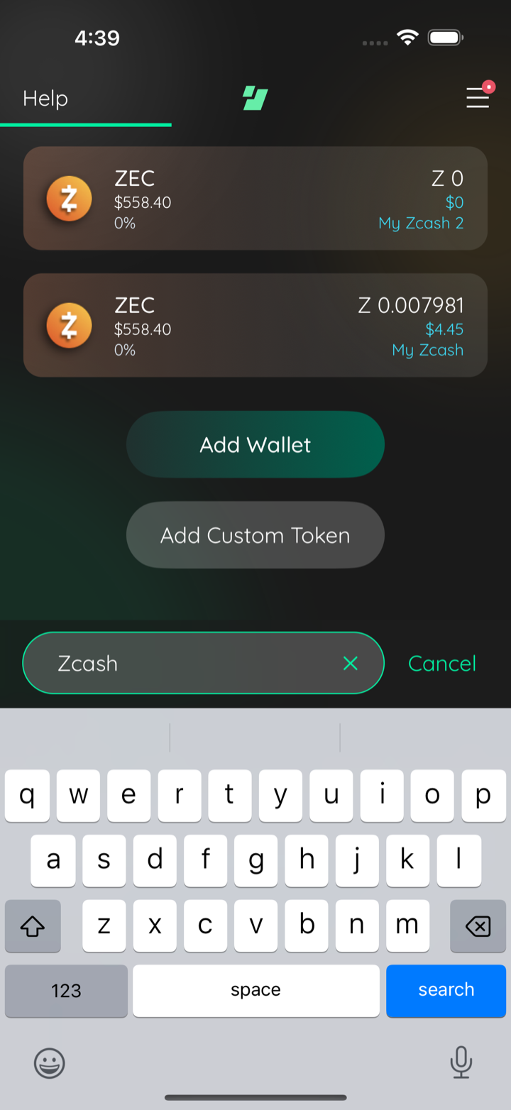 agent proof 1216467071647813 02 zcash balance ironwood sdk